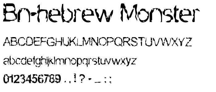 BN-Hebrew Monster font